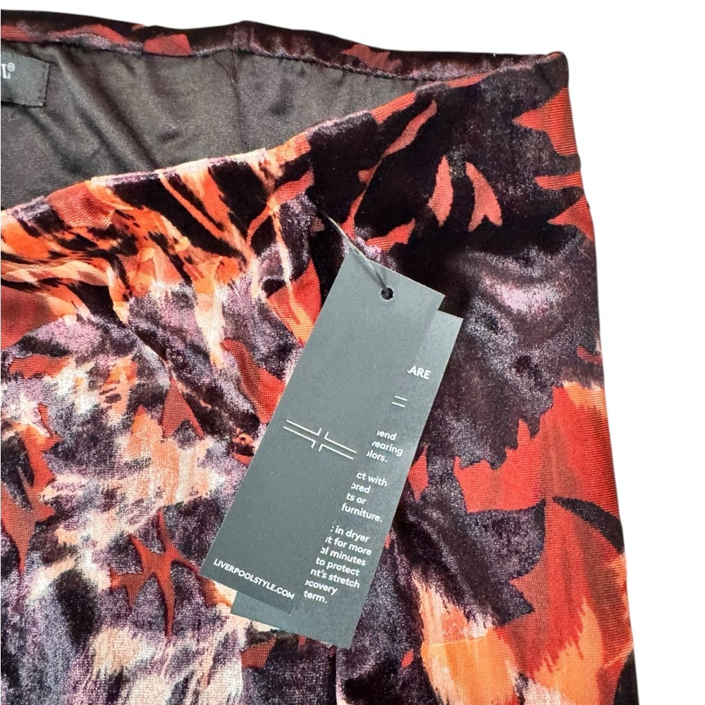 Liverpool Los Angeles Velvet Floral Midi Skirt – Romantic Dark Academia S26 - Picture 4 of 9
